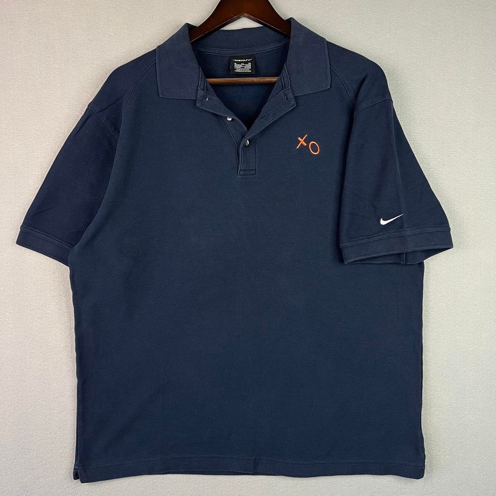 Blue Nike Golf Embroidered XO Polo Shirt XL